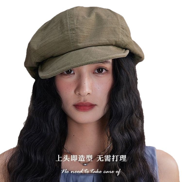 Newsboy Cap Ivy - Washed Cotton Newsboy Cap Peaky Octagonal