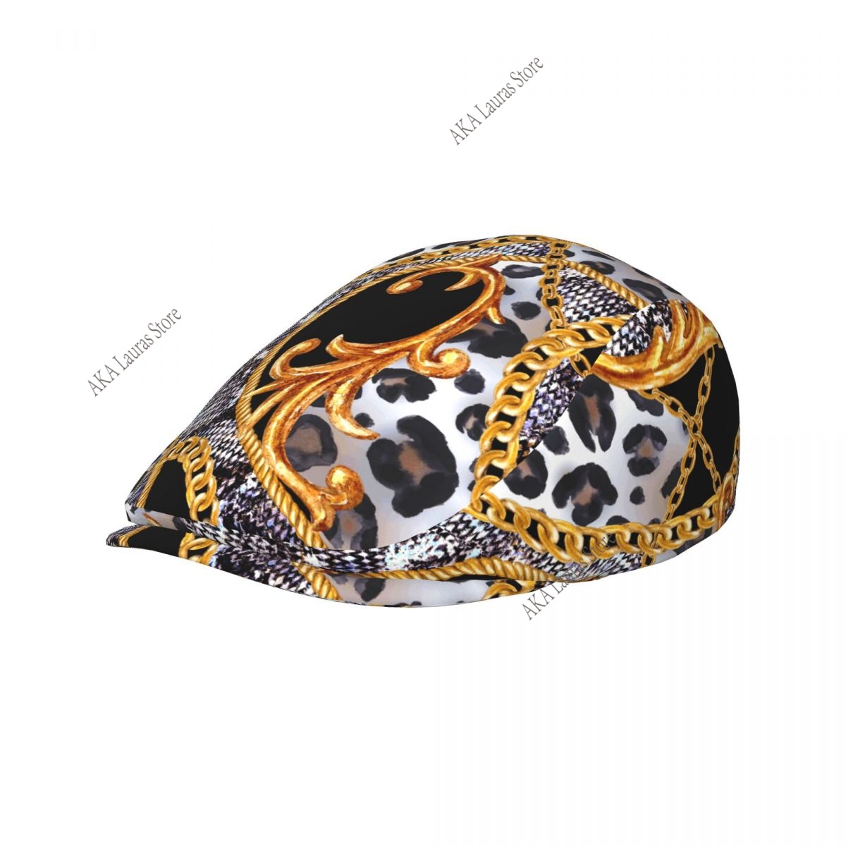 Newsboy Cap Ivy - Newsboy Cap Golden Baroque Chain Glamour