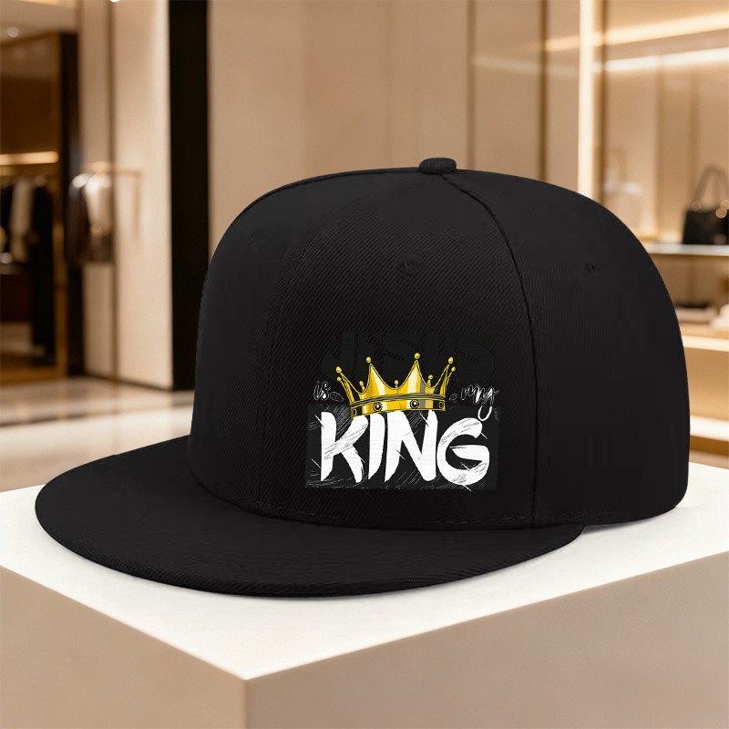 Snapback Hat Flat - King Crown Graphic Snapback Cap Adjustable