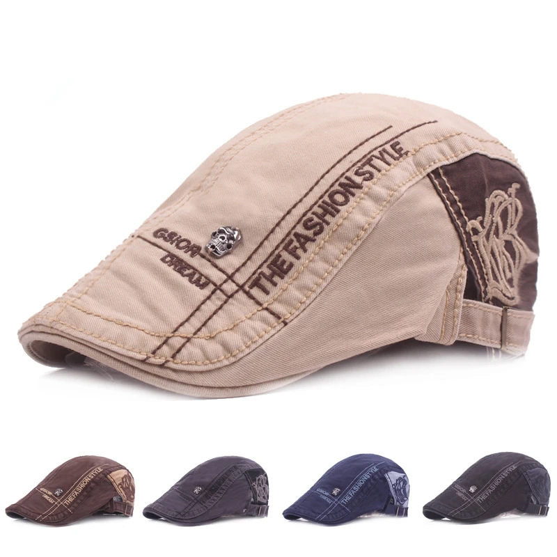 Newsboy Cap Ivy - Fashion Letter Beret Hat Men Sun