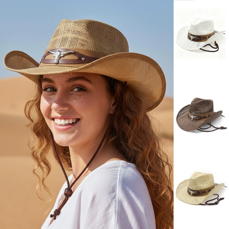 Cowboy Hat Straw - 2026 Fashionable Western Cowboy Straw Hat,