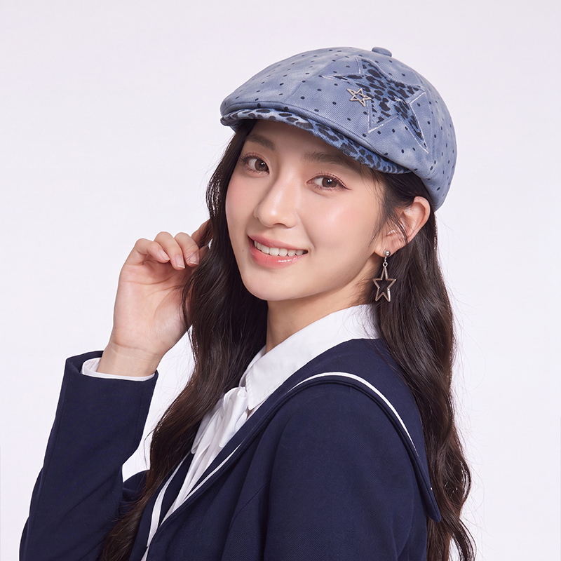 Vintage Y2K Denim Newsboy Cap  - Newsboy Cap Ivy ulasan dan harga
