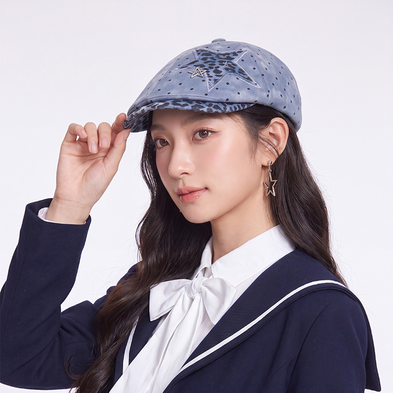 Vintage Y2K Denim Newsboy Cap  - Newsboy Cap Ivy ulasan dan harga