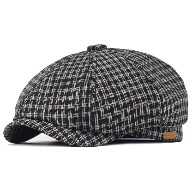 Spring Summer Plaid Newsboy Ca - Dad Hat Cotton ulasan dan harga