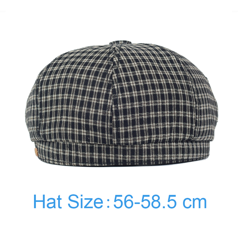 Spring Summer Plaid Newsboy Ca - Dad Hat Cotton ulasan dan harga