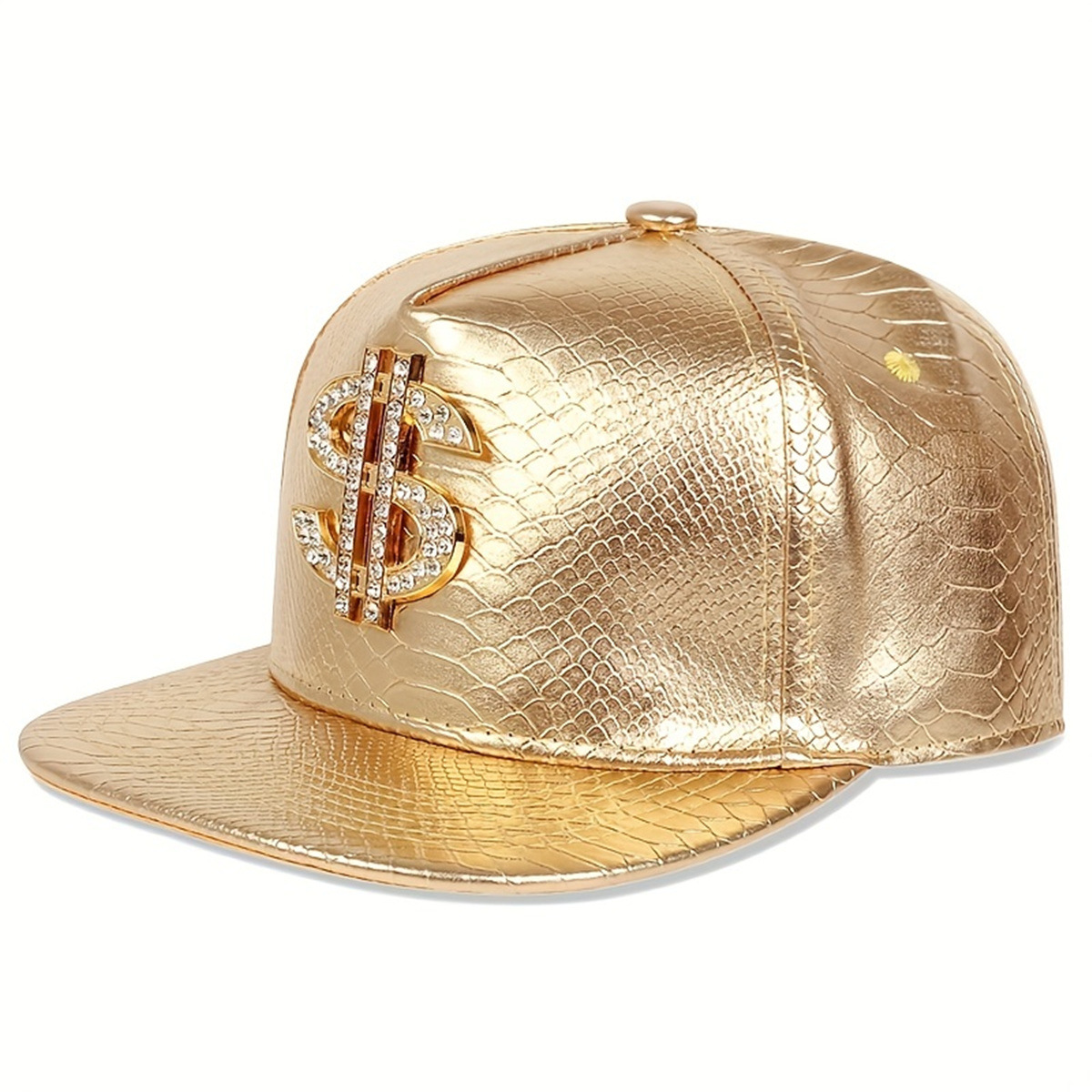 Leather Metallic Dollar Sign B - Snapback Hat Flat ulasan dan harga