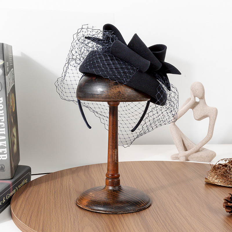 French Black Beret Fascinator  - Beret French Wool ulasan dan harga