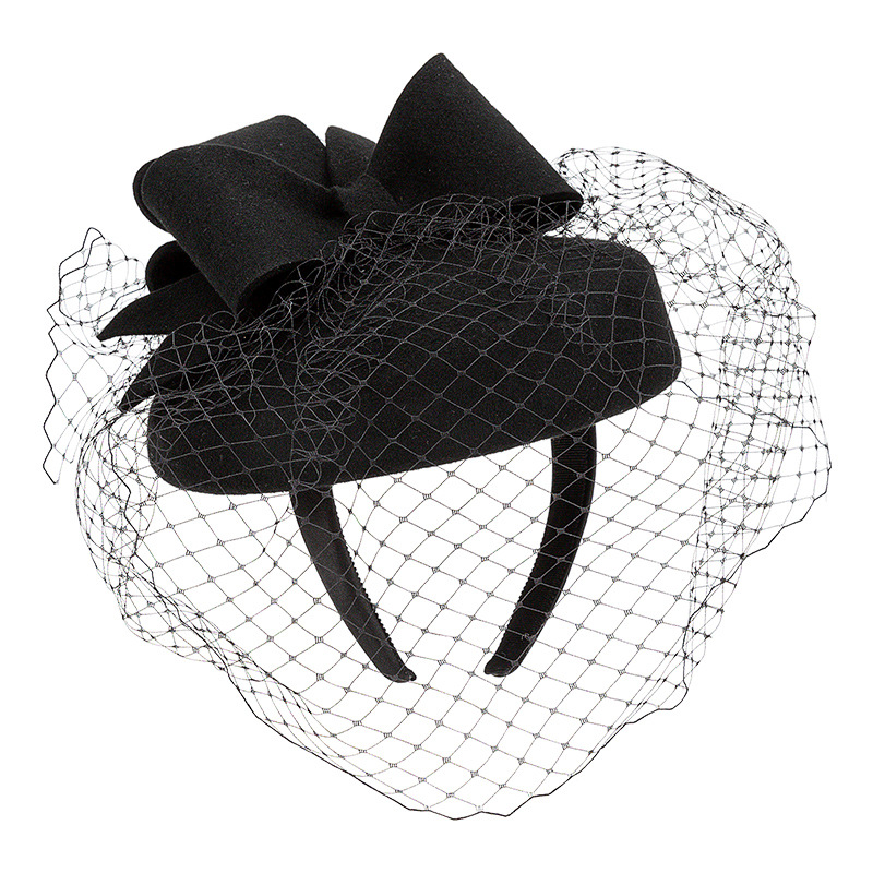 French Black Beret Fascinator  - Beret French Wool ulasan dan harga