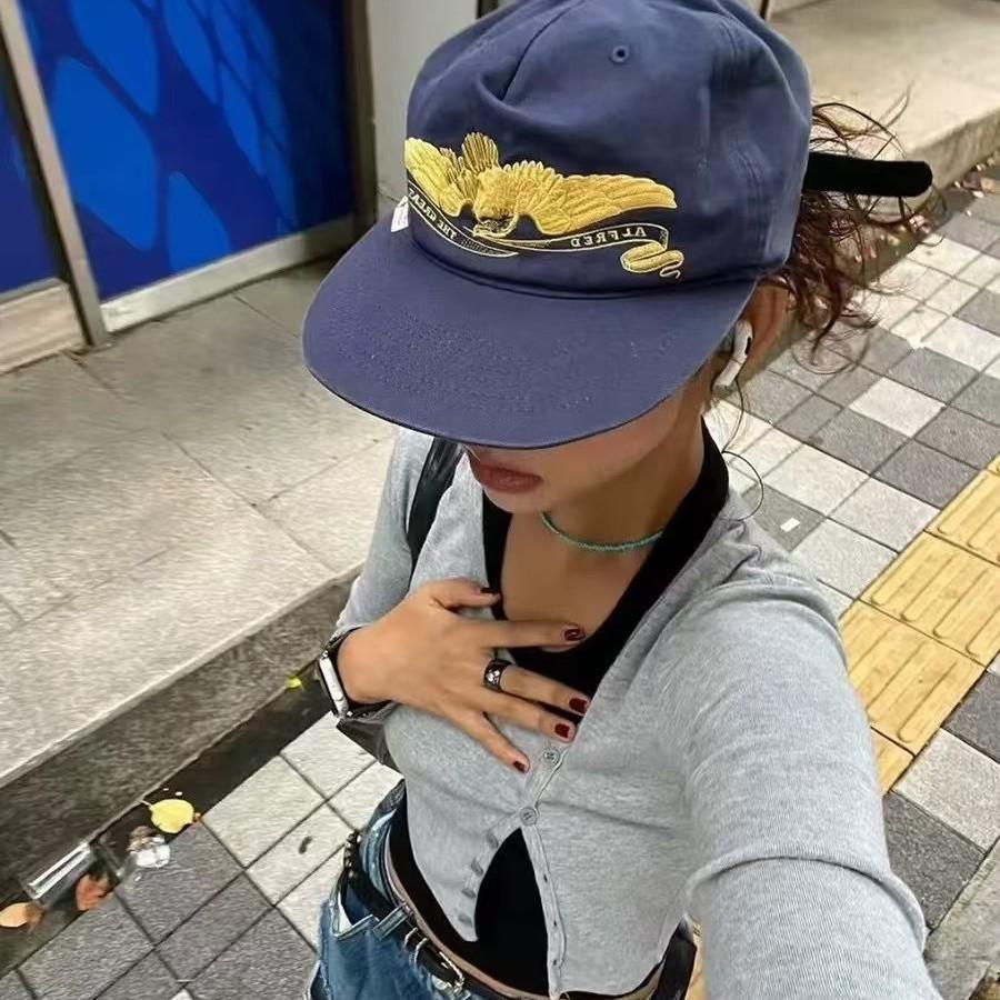 Retro American Embroidered Hea - Snapback Hat Flat ulasan dan harga