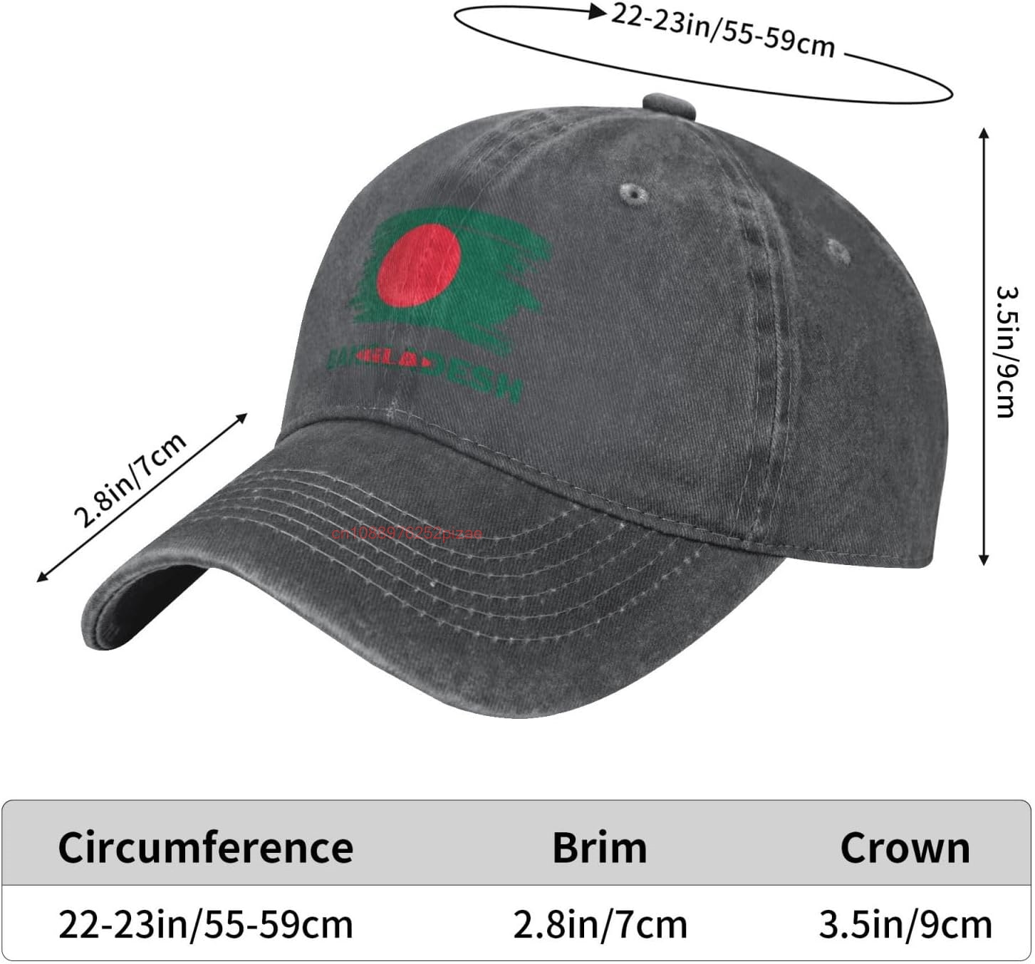 Vintage Bangladesh Flag Stylis - Dad Hat Cotton ulasan dan harga