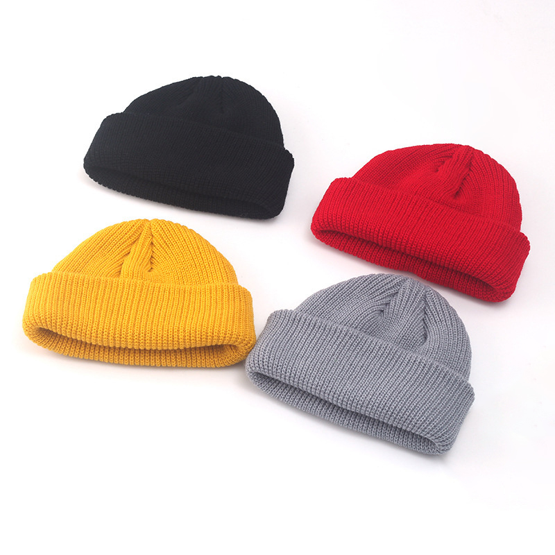 Beanie Unisex Hat Ribbed Knitt - Beanie Cuffed Knit ulasan dan harga