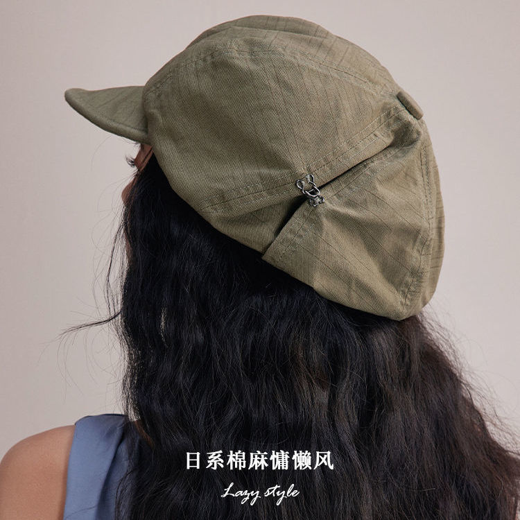 Washed Cotton Newsboy Cap Peak - Newsboy Cap Ivy ulasan dan harga