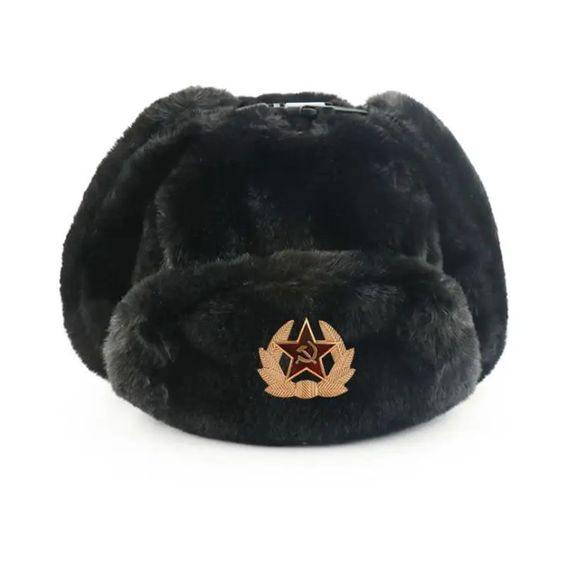 Soviet Badge Ushanka Men&Women - Winter Trapper Hat ulasan dan harga