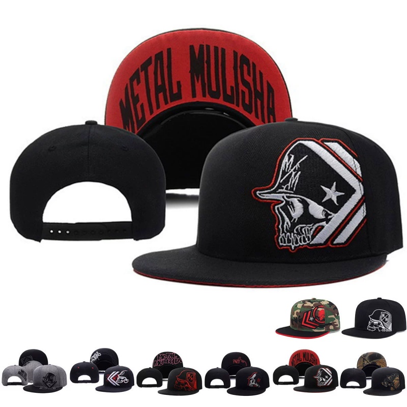 Unisex Skeleton Embroidery Bas - Snapback Hat Flat ulasan dan harga