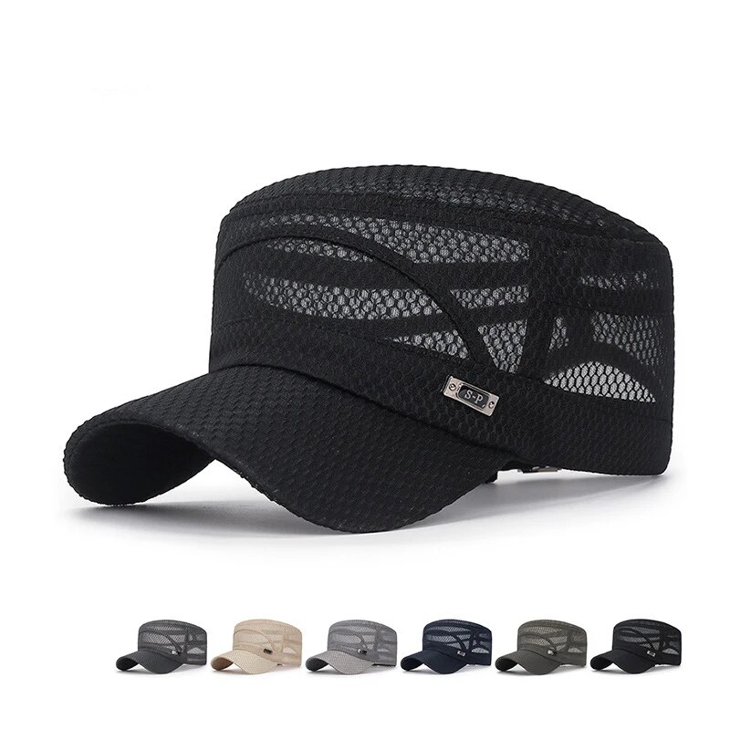 New Iron Label Full Net Breath - Snapback Hat Flat ulasan dan harga