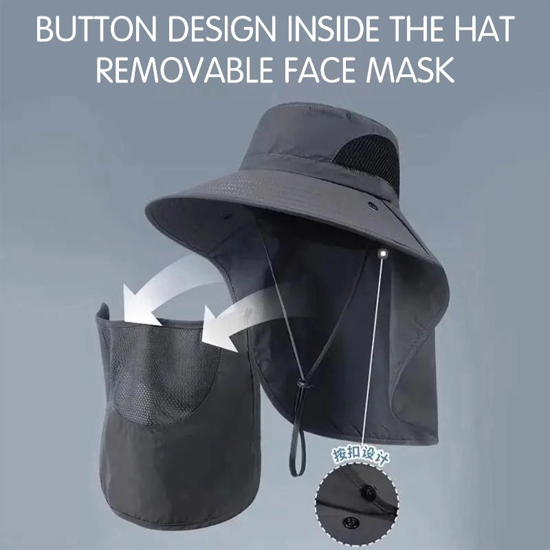Polyester Sun Fishing Hat With - Sun Hat Wide Brim ulasan dan harga