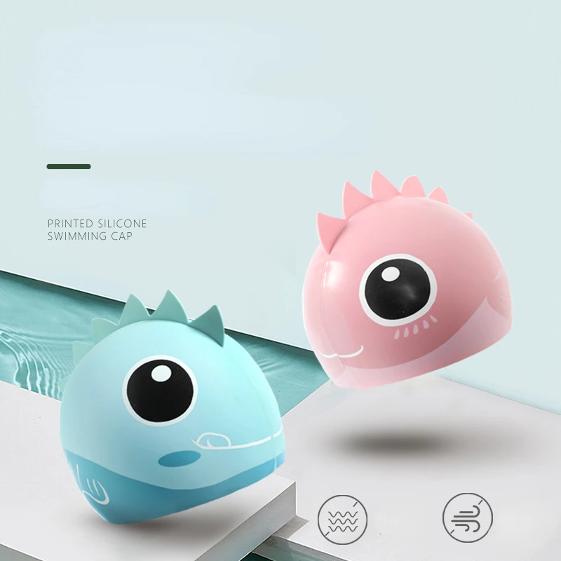 Cartoon Cute Fish Shark Silico - Swim Hat Silicone ulasan dan harga