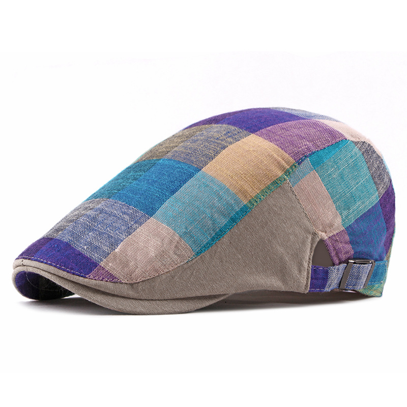 Unisex Cotton Plaid Newsboy Be - Newsboy Cap Ivy ulasan dan harga