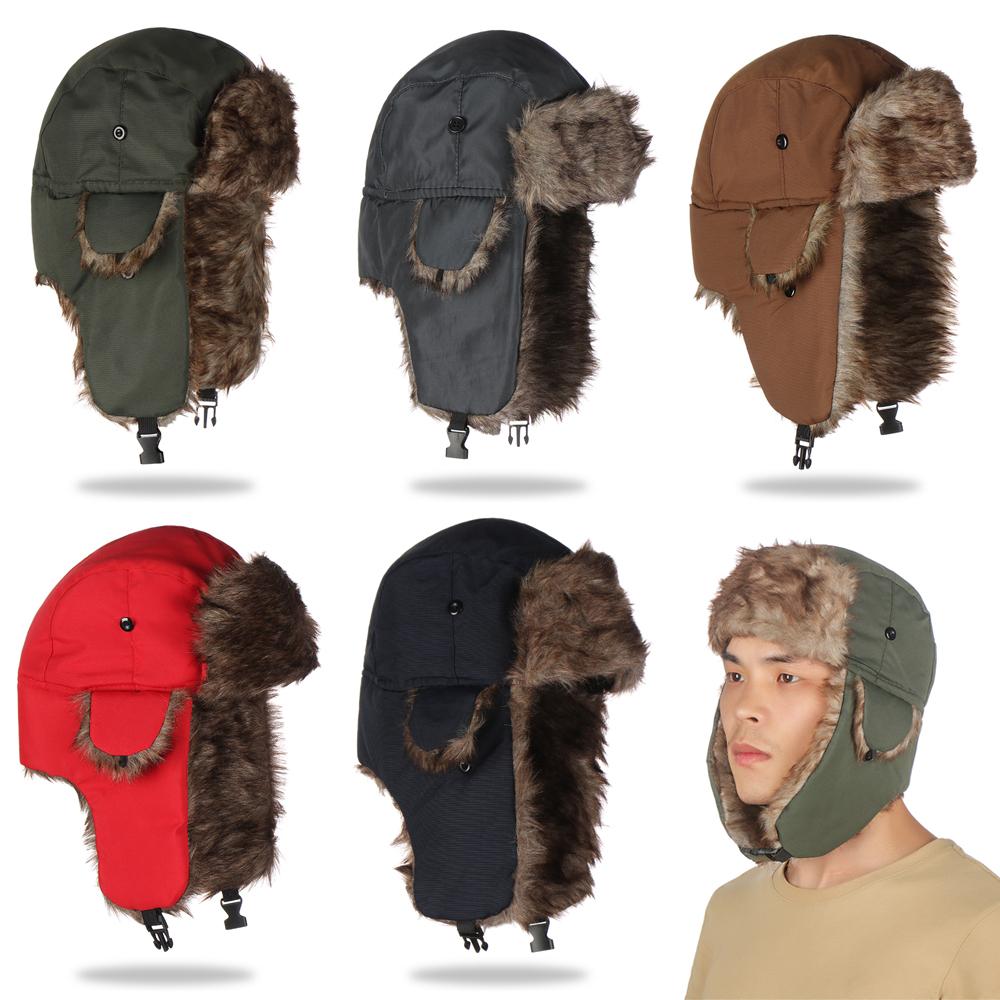 Men Women Fur Trapper Ski Hat  - Winter Trapper Hat ulasan dan harga